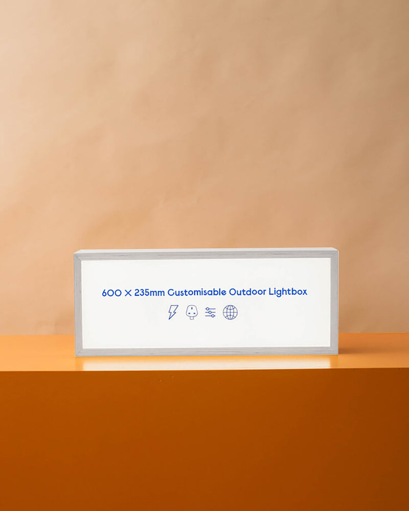 600 x 235mm Outdoor Lightbox