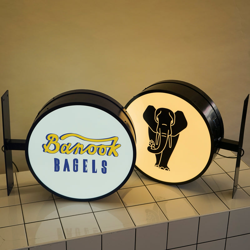 Metal Circular Double-sided Lightbox