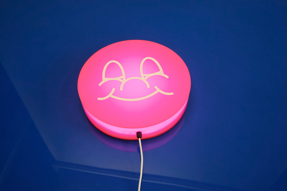 Pink Smiling Wall Light