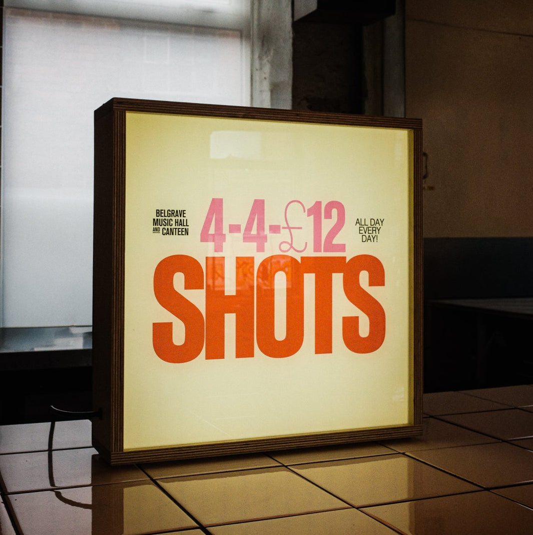 Wooden Square Lightbox