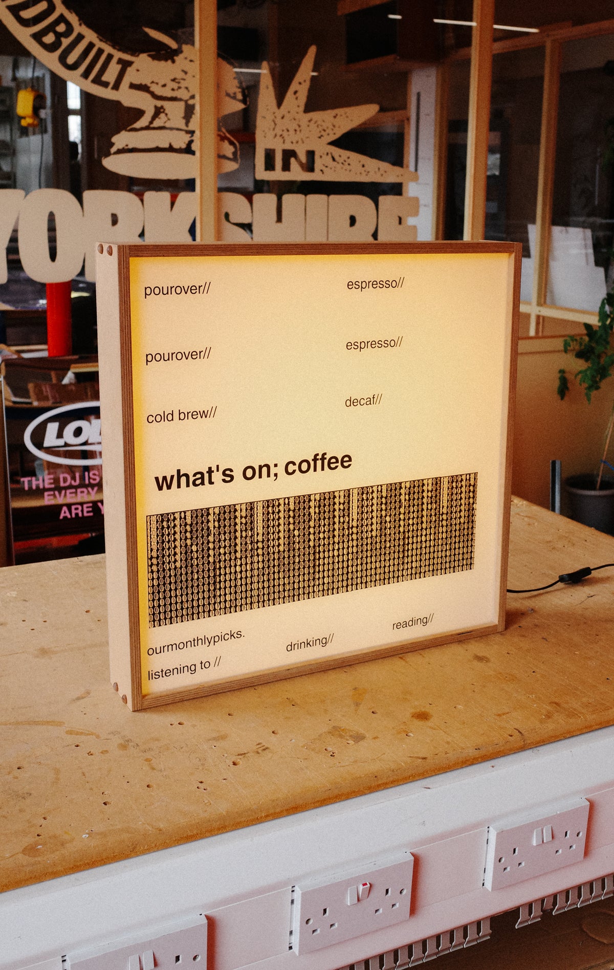 Wooden Square Lightbox