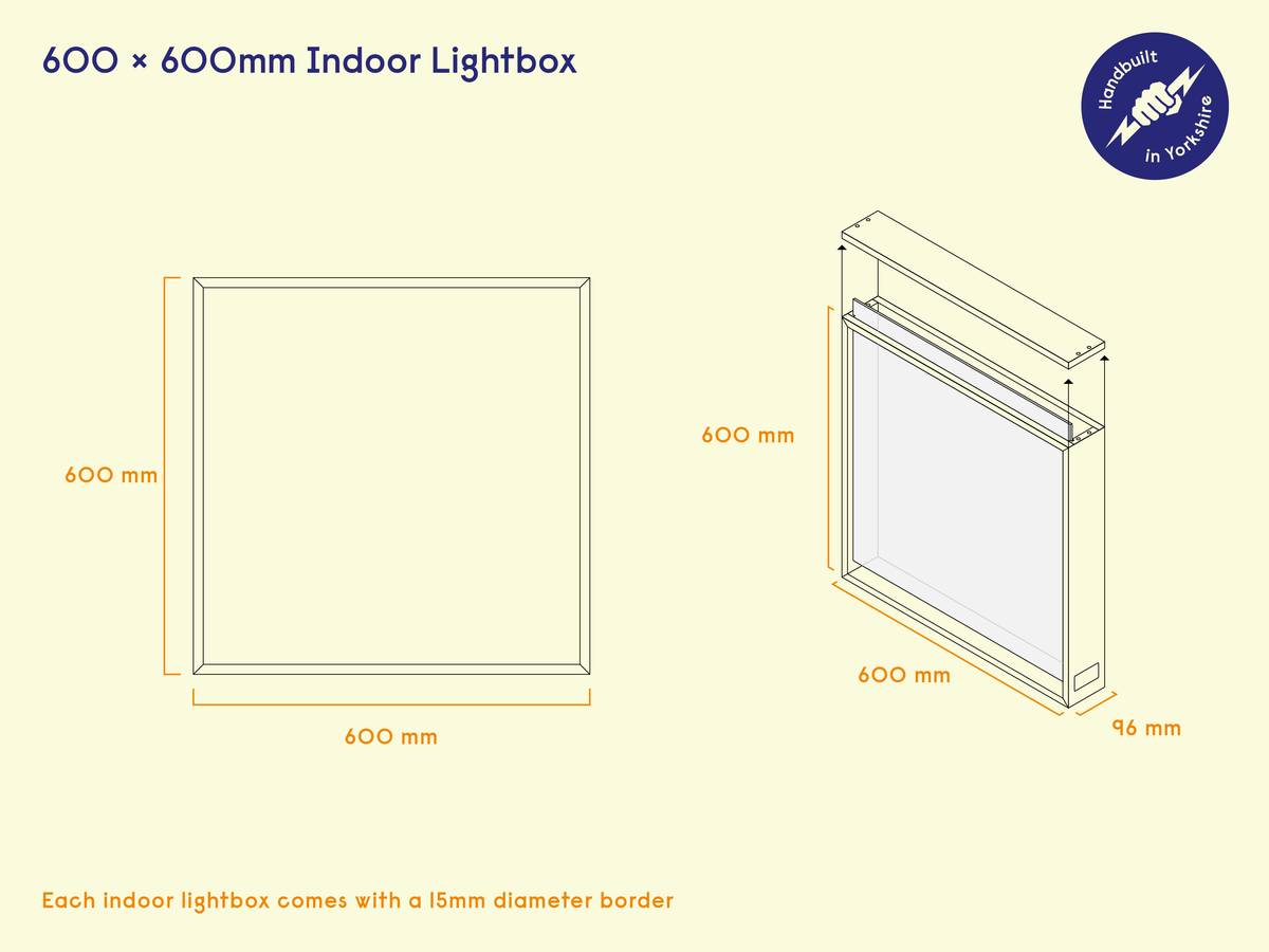 600 x 600mm Indoor Lightbox